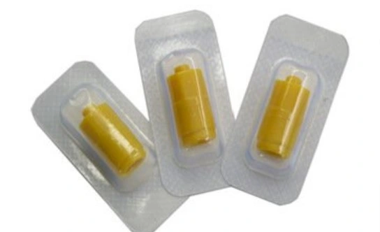 CE Certified Medical Consumables for Heparin Cap Disposable Yellow Heparin Caps