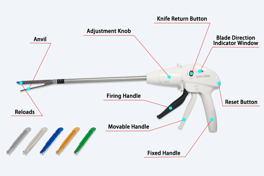 Laparoscopic Instruments Stapler Surgery Disposable Stapler Cutter for Laparoscope