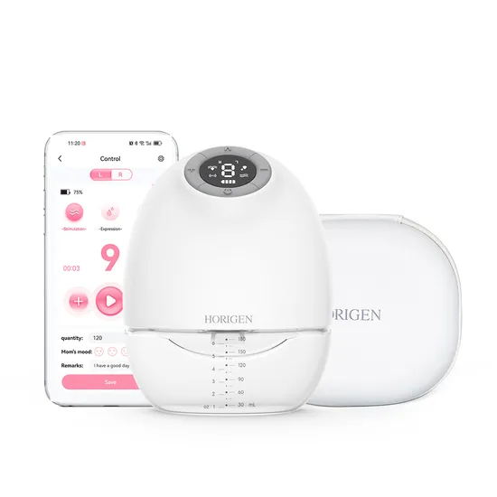 Horigen APP Control Milk Volume Record Hands Free Electric Wearable Breast Pump 