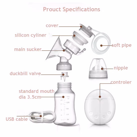 Hot Selling Milk Collector Electric Breast Pump with Baby Feeding Bottle
